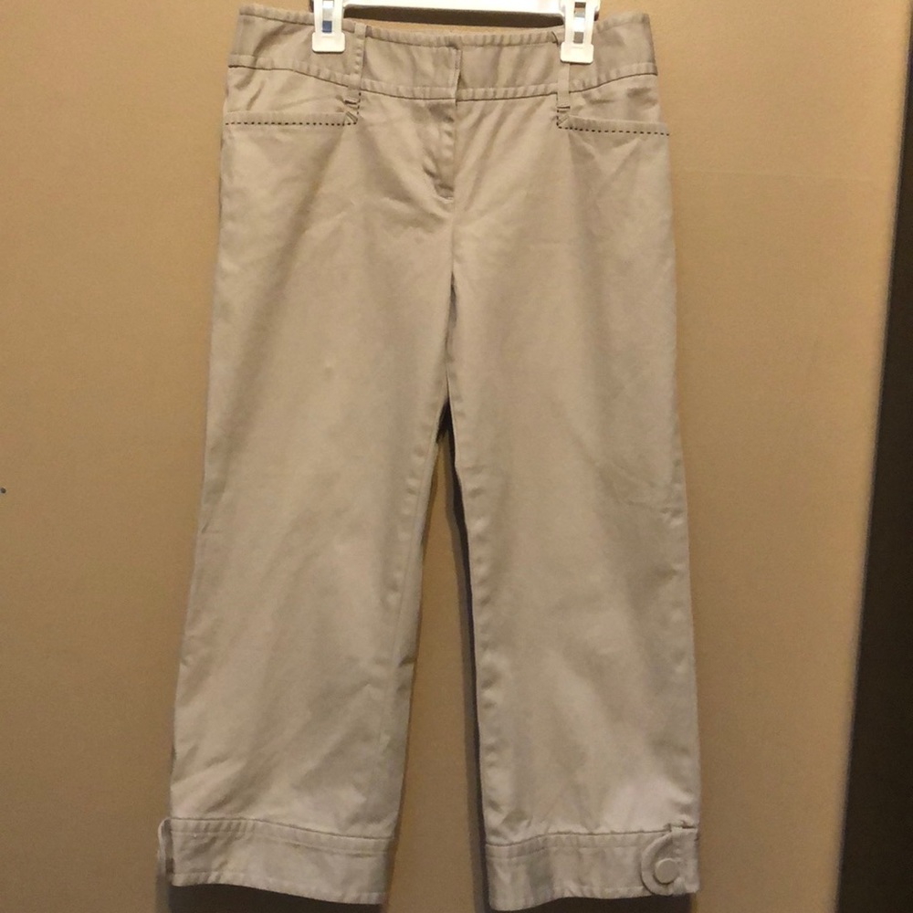 Ann Taylor Loft Marisa khaki crop pants
